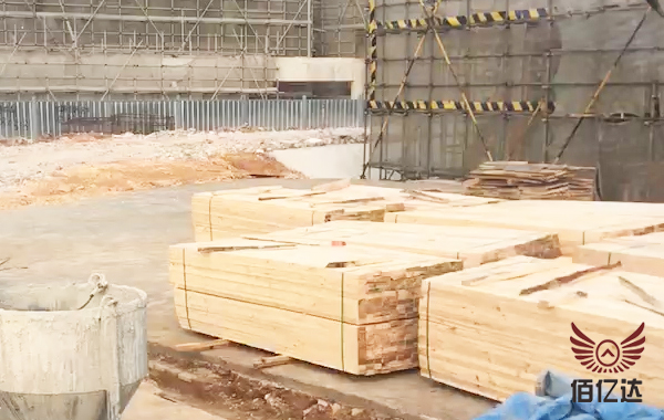 建筑木方廣東卸車場景圖